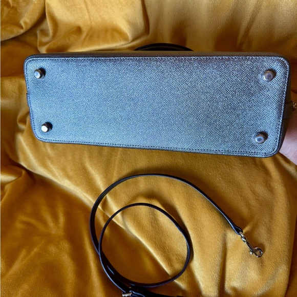 Coach White and Black Satchel with Structured Design - Picture 3 of 4